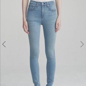 Rag & Bone High Rise Skinny Jeans in Heather Wash
